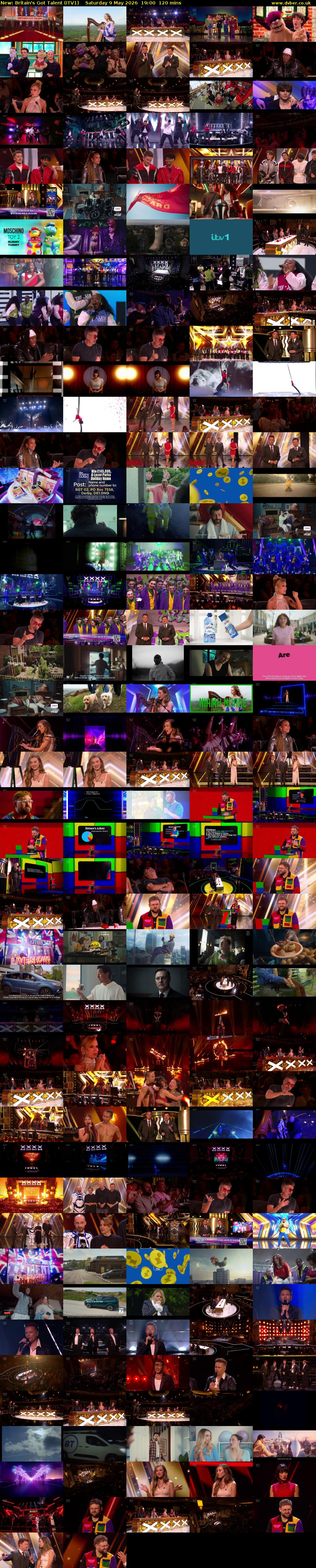 Britain's Got Talent (ITV1) Saturday 9 May 2026 19:00 - 21:00