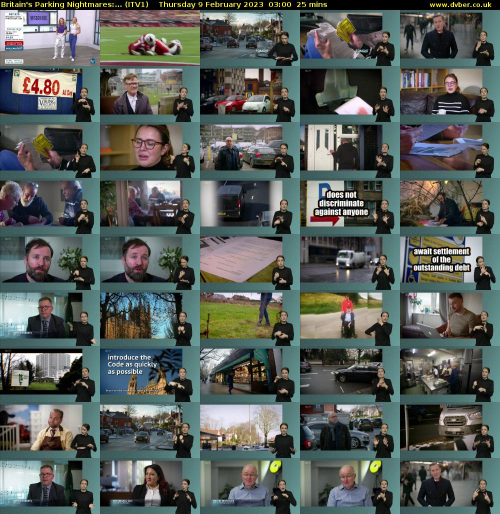 Britain's Parking Nightmares:... (ITV1) Thursday 9 February 2023 03:00 - 03:25