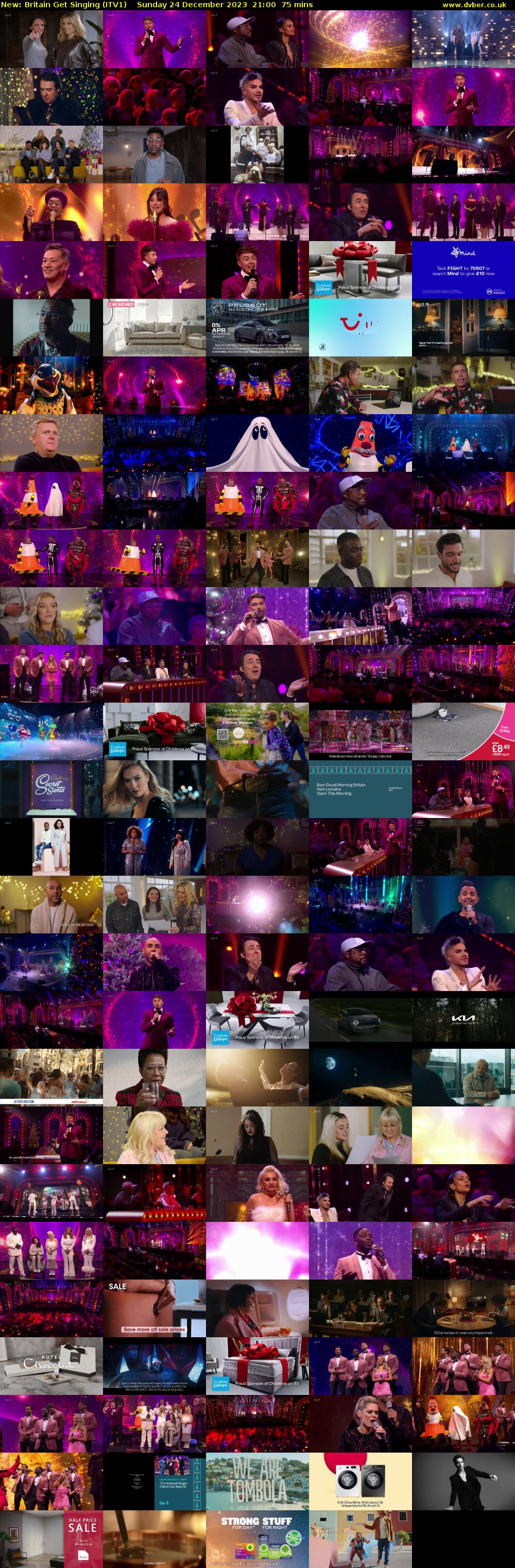 Britain Get Singing (ITV1) Sunday 24 December 2023 21:00 - 22:15
