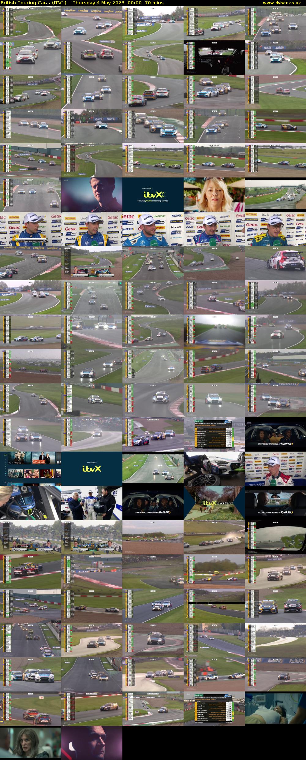 British Touring Car... (ITV1) Thursday 4 May 2023 00:00 - 01:10
