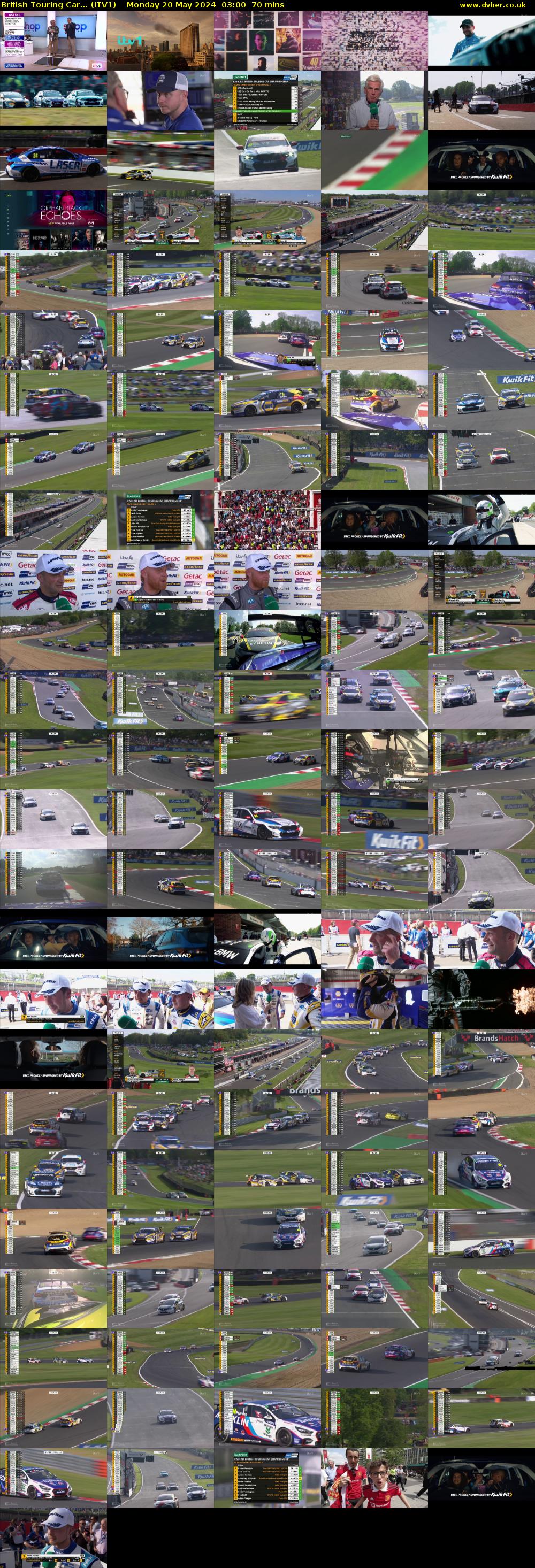 British Touring Car... (ITV1) Monday 20 May 2024 03:00 - 04:10