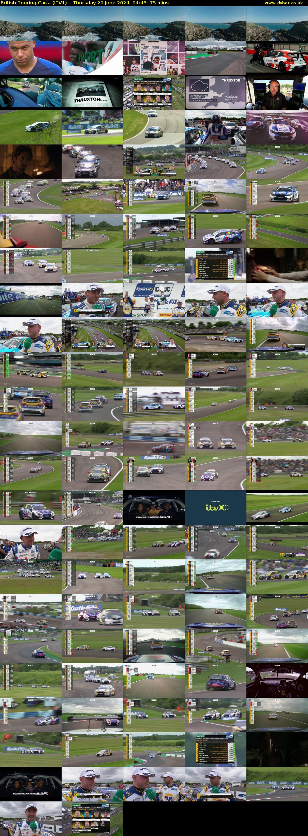 British Touring Car... (ITV1) Thursday 20 June 2024 04:45 - 06:00