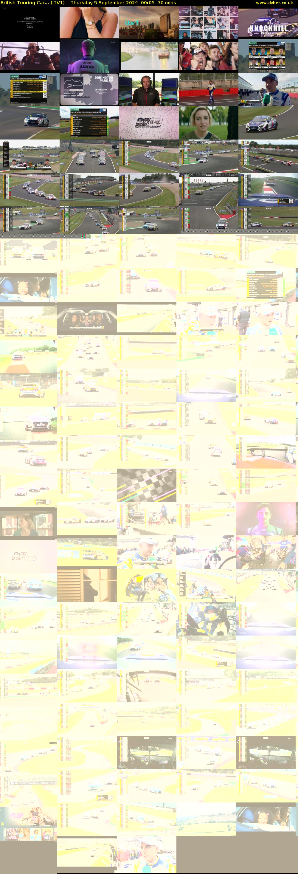 British Touring Car... (ITV1) Thursday 5 September 2024 00:05 - 01:15