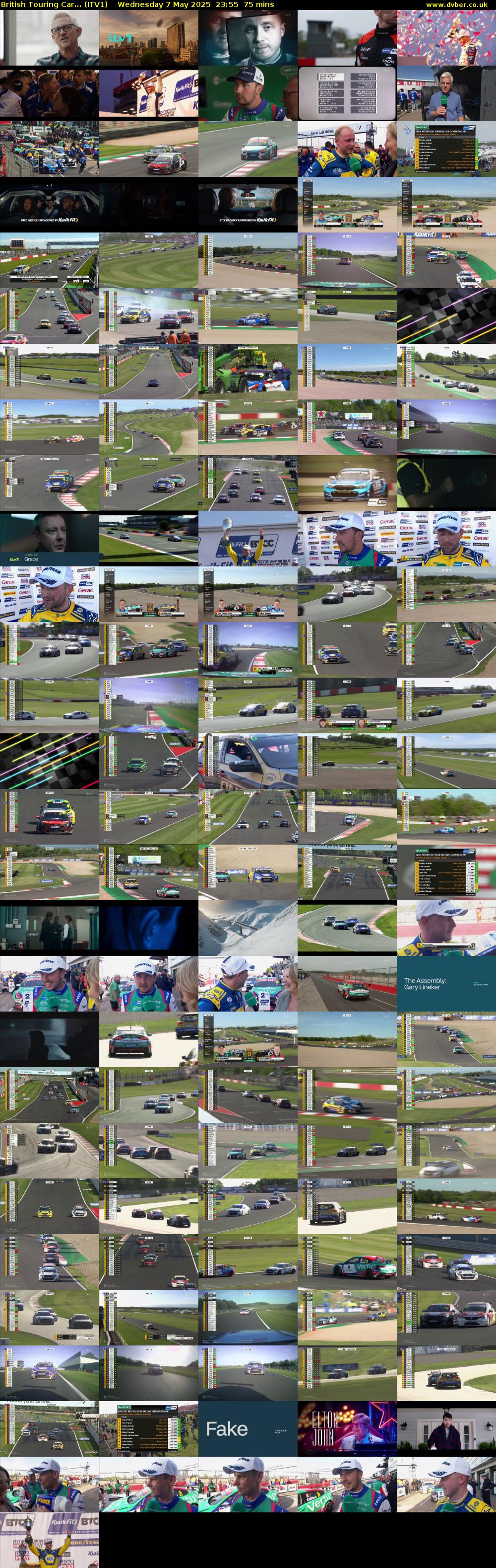 British Touring Car... (ITV1) Wednesday 7 May 2025 23:55 - 01:10