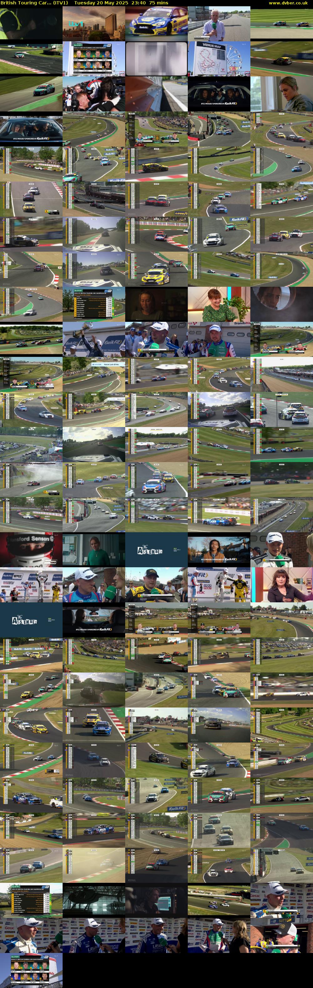 British Touring Car... (ITV1) Tuesday 20 May 2025 23:40 - 00:55