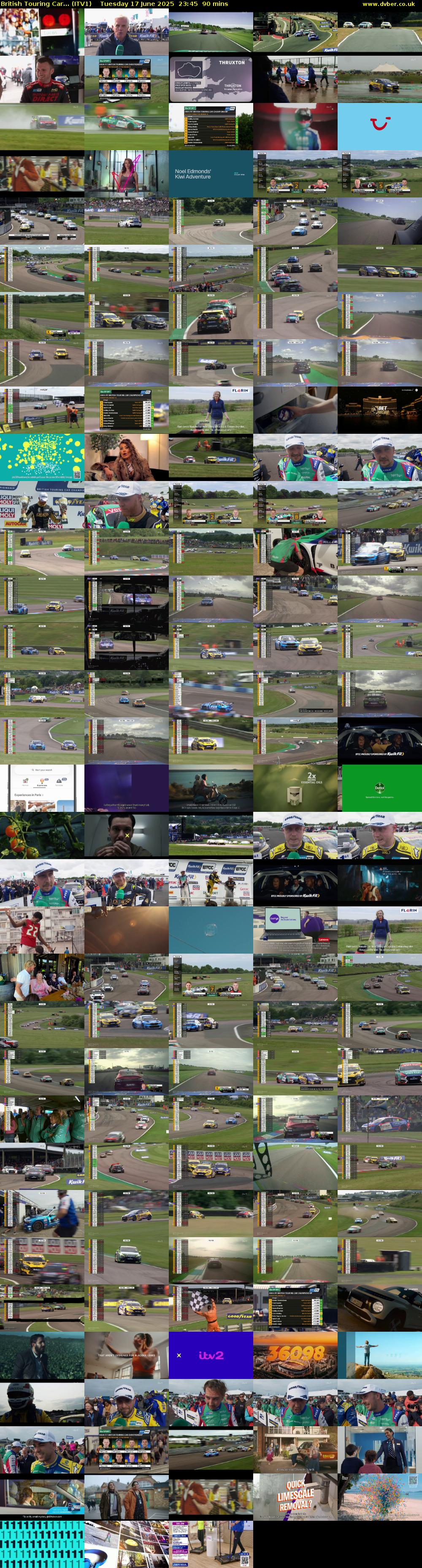 British Touring Car... (ITV1) Tuesday 17 June 2025 23:45 - 01:15