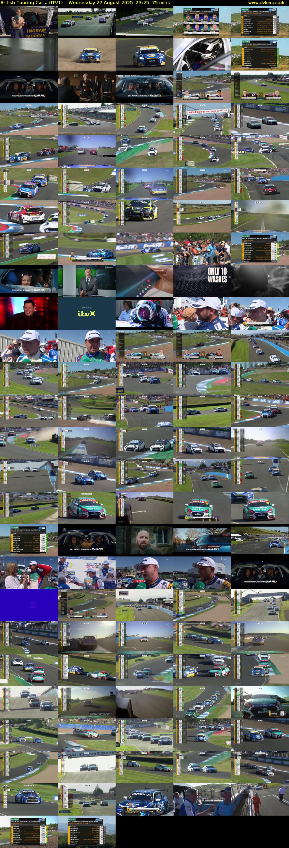 British Touring Car... (ITV1) Wednesday 27 August 2025 23:25 - 00:40