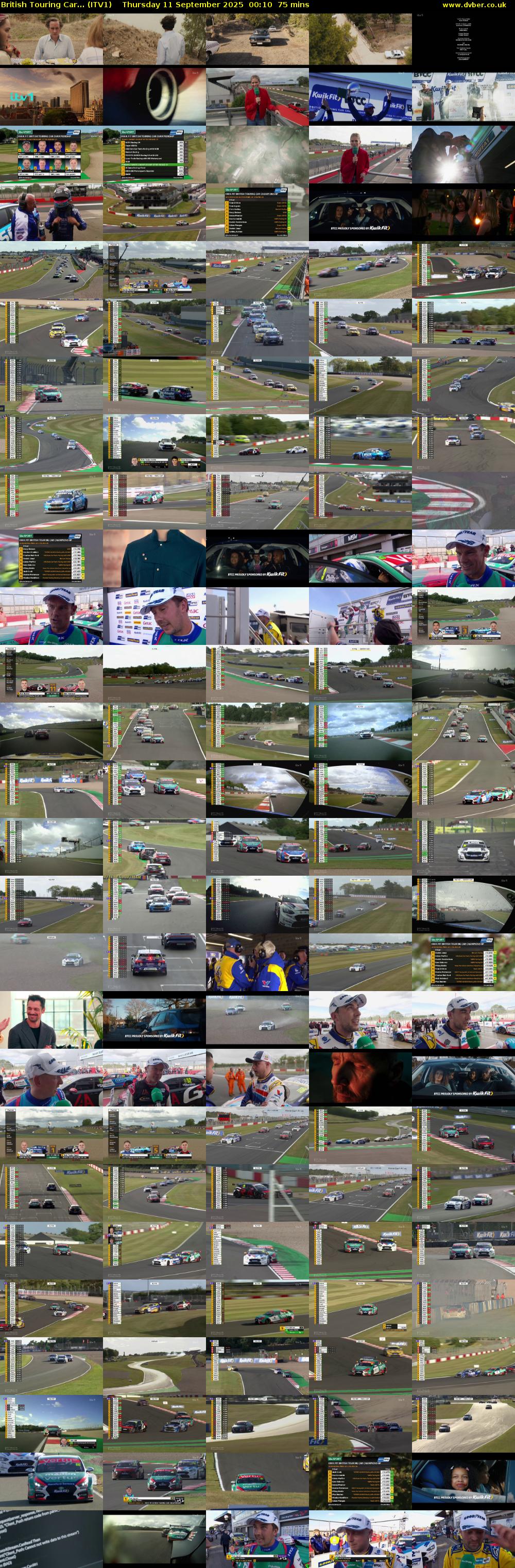 British Touring Car... (ITV1) Thursday 11 September 2025 00:10 - 01:25