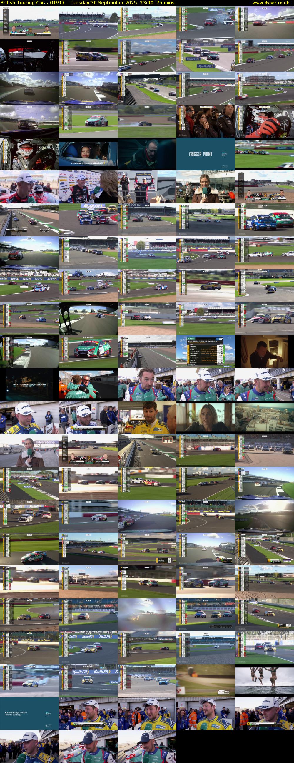 British Touring Car... (ITV1) Tuesday 30 September 2025 23:40 - 00:55
