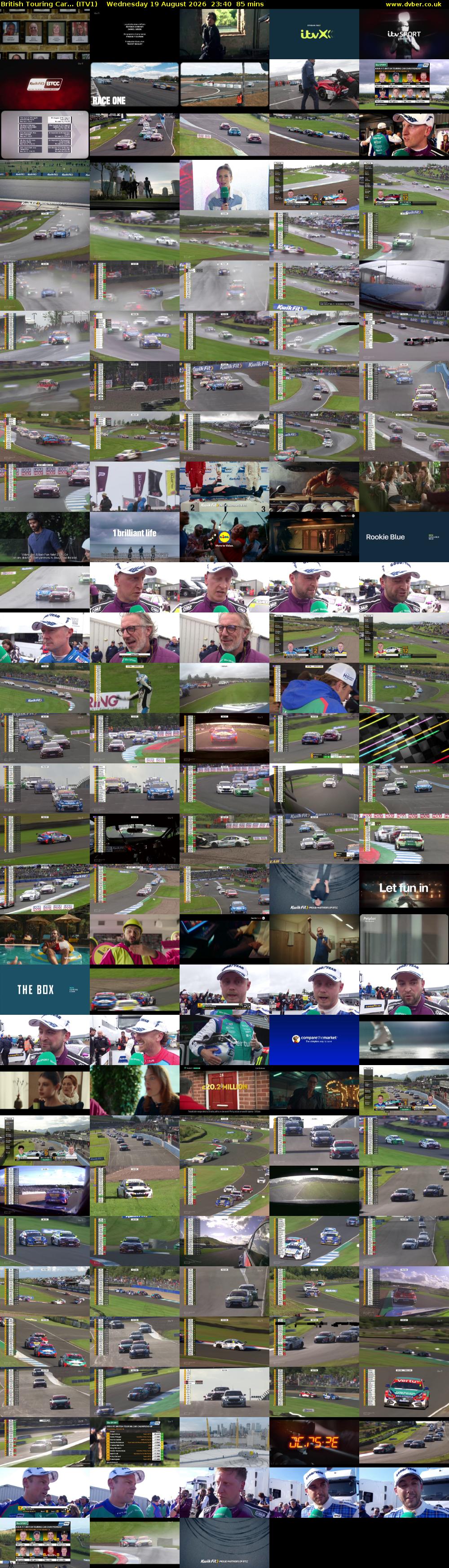 British Touring Car... (ITV1) Wednesday 19 August 2026 23:40 - 01:05