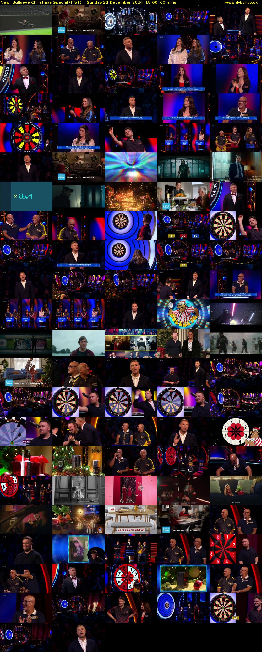 Bullseye Christmas Special (ITV1) Sunday 22 December 2024 18:00 - 19:00