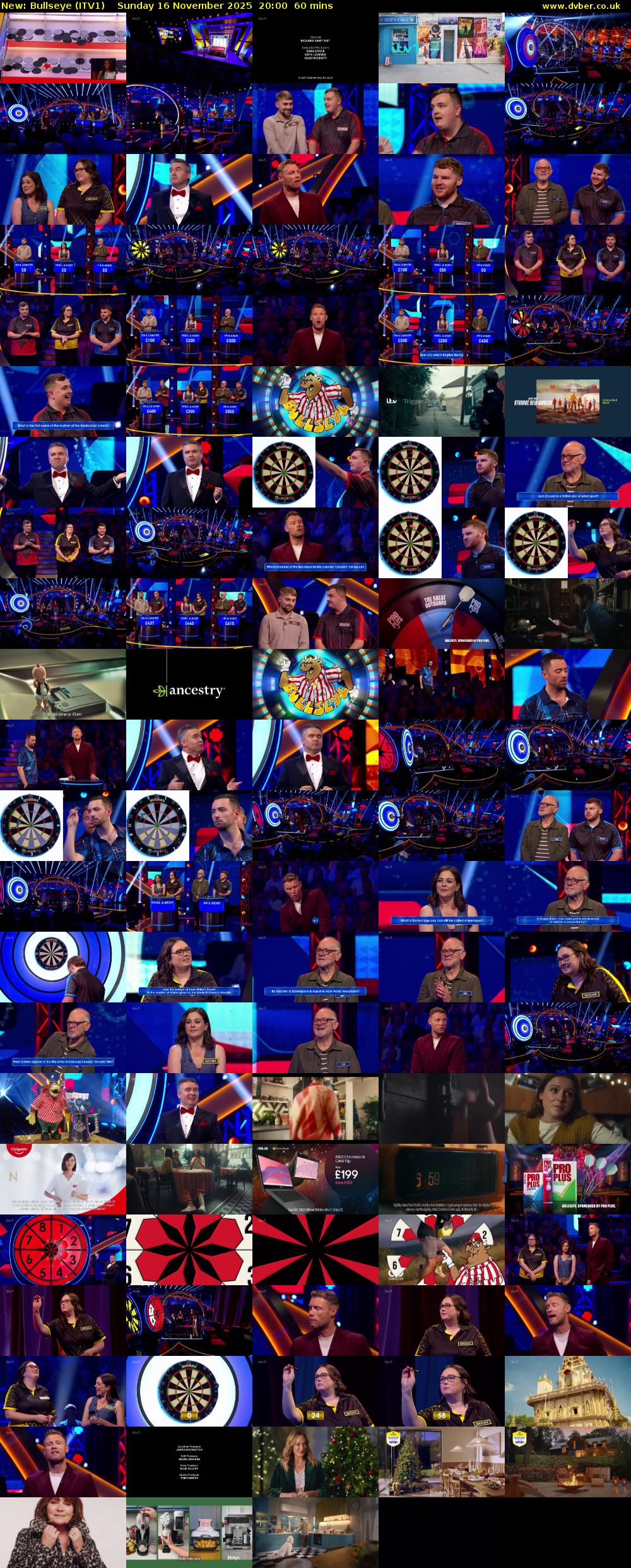Bullseye (ITV1) Sunday 16 November 2025 20:00 - 21:00