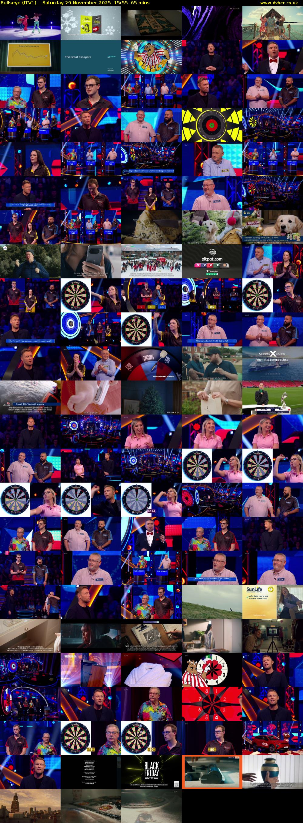 Bullseye (ITV1) Saturday 29 November 2025 15:55 - 17:00
