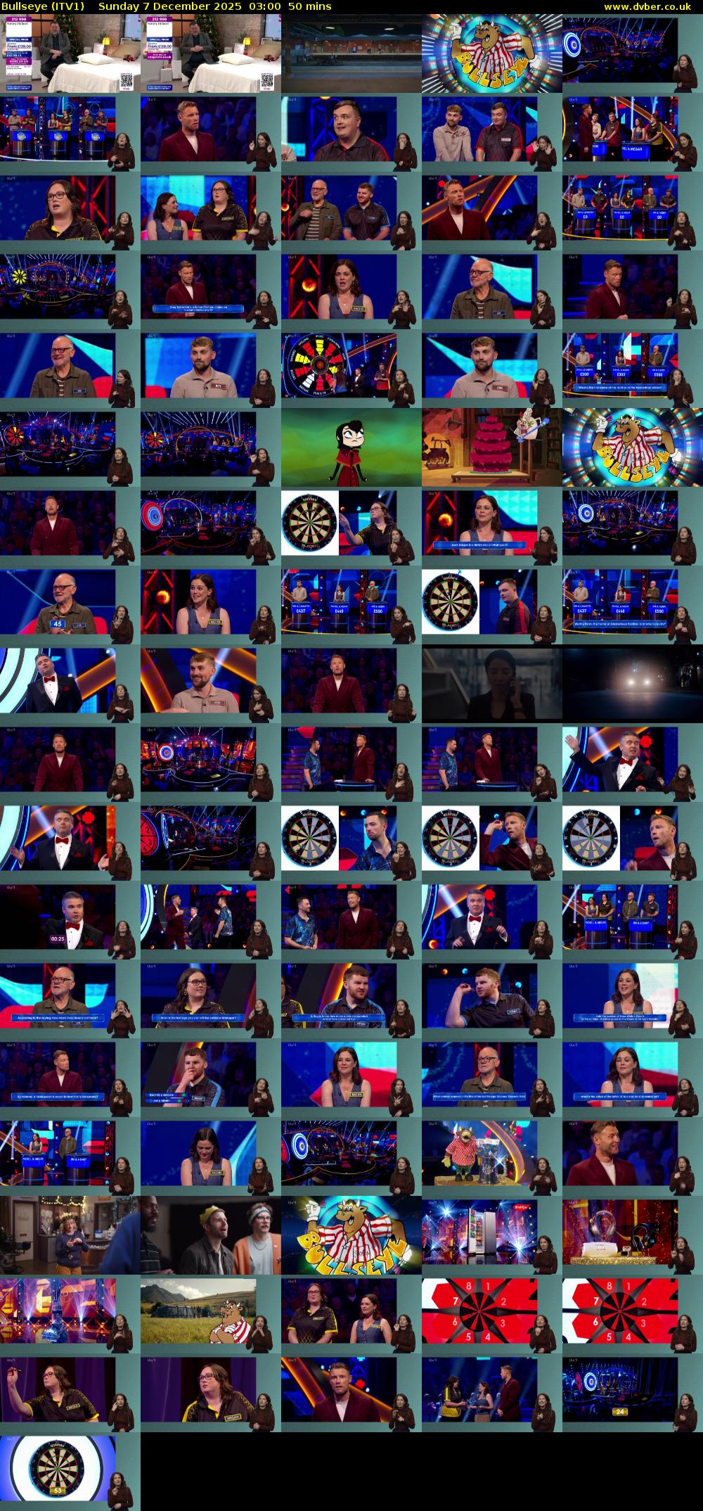 Bullseye (ITV1) Sunday 7 December 2025 03:00 - 03:50
