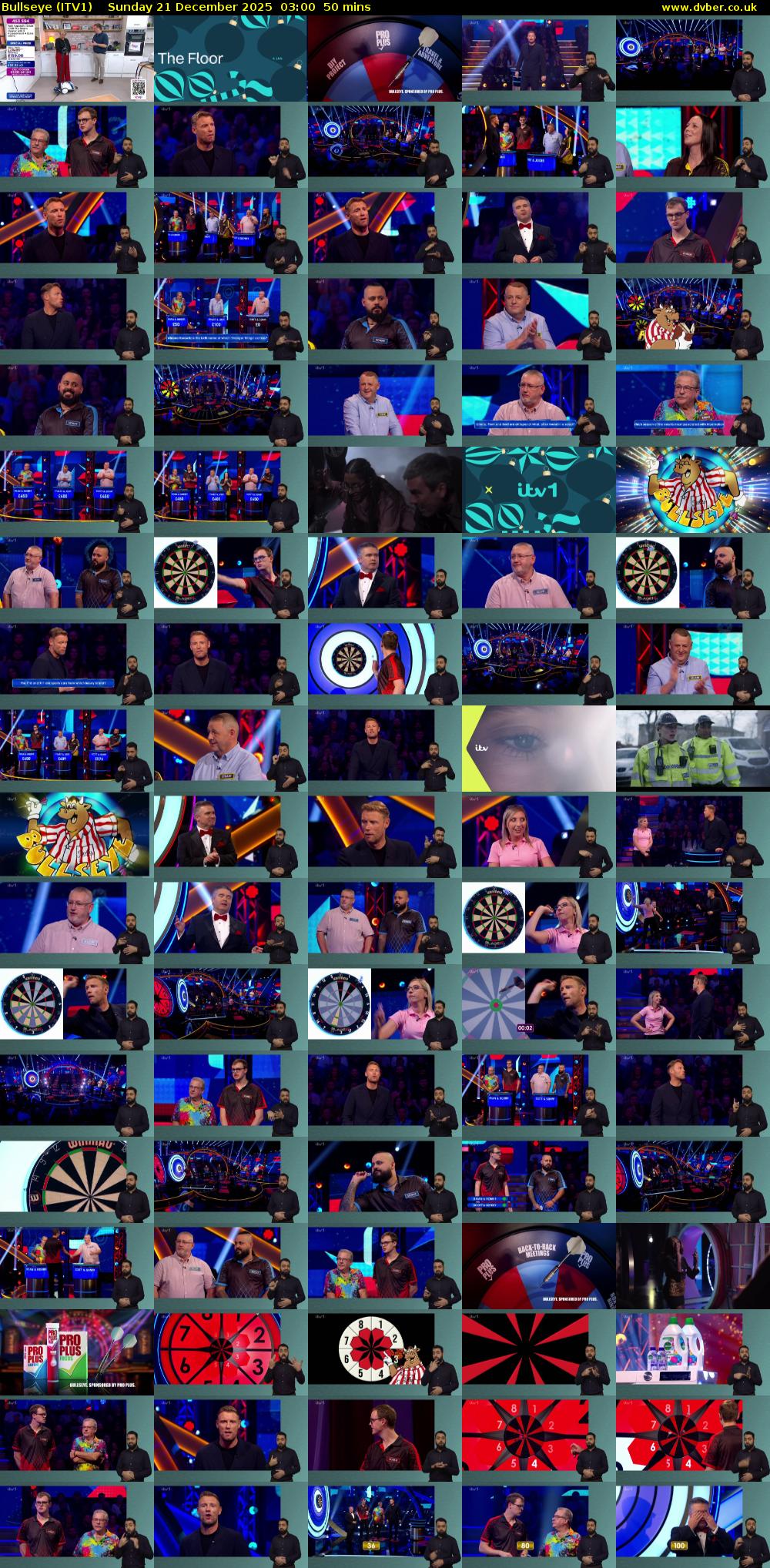 Bullseye (ITV1) Sunday 21 December 2025 03:00 - 03:50