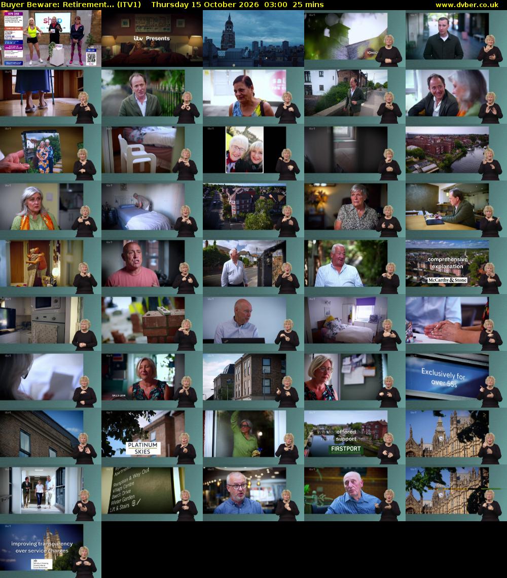 Buyer Beware: Retirement... (ITV1) Thursday 15 October 2026 03:00 - 03:25