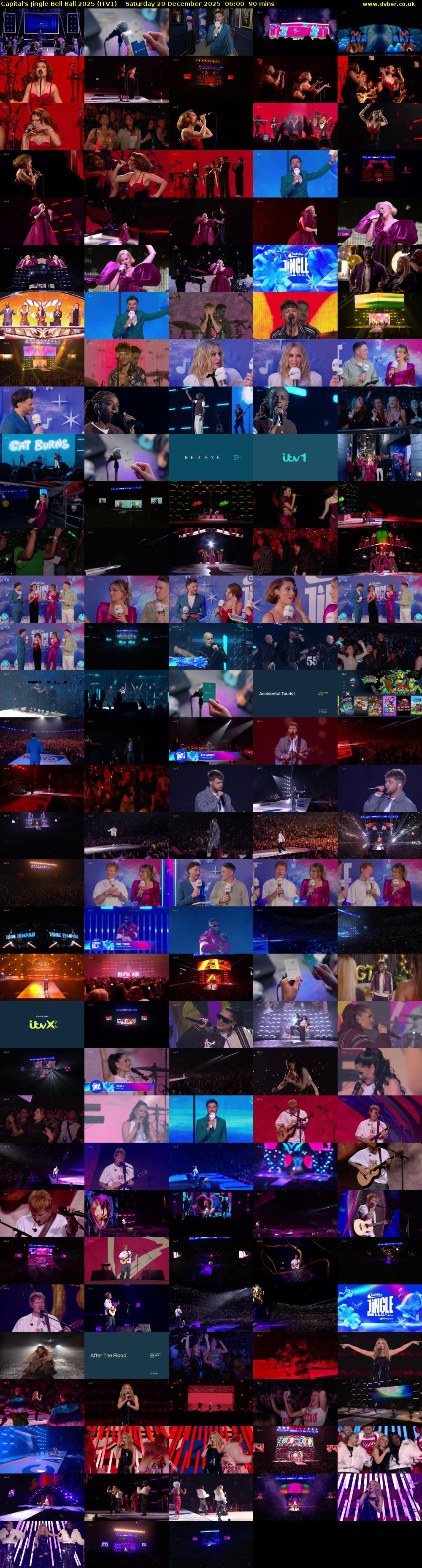 Capital's Jingle Bell Ball 2025 (ITV1) Saturday 20 December 2025 06:00 - 07:30