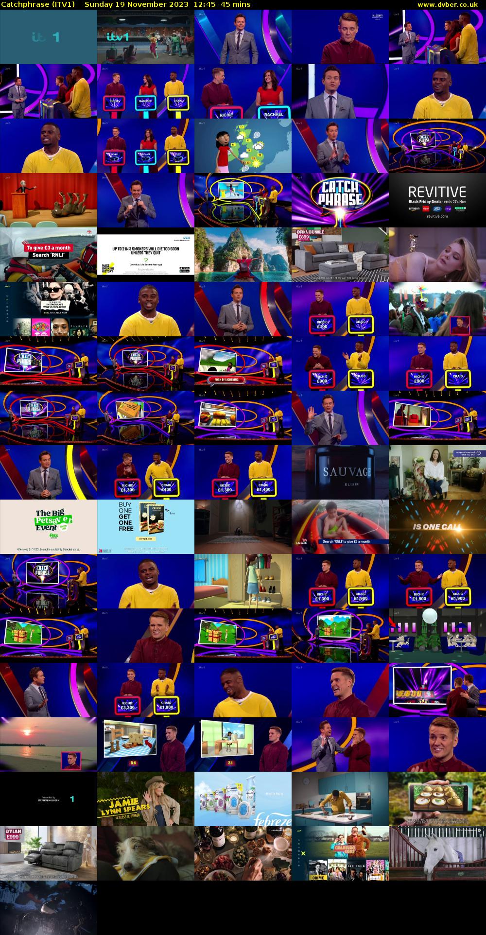 Catchphrase (ITV1) Sunday 19 November 2023 12:45 - 13:30