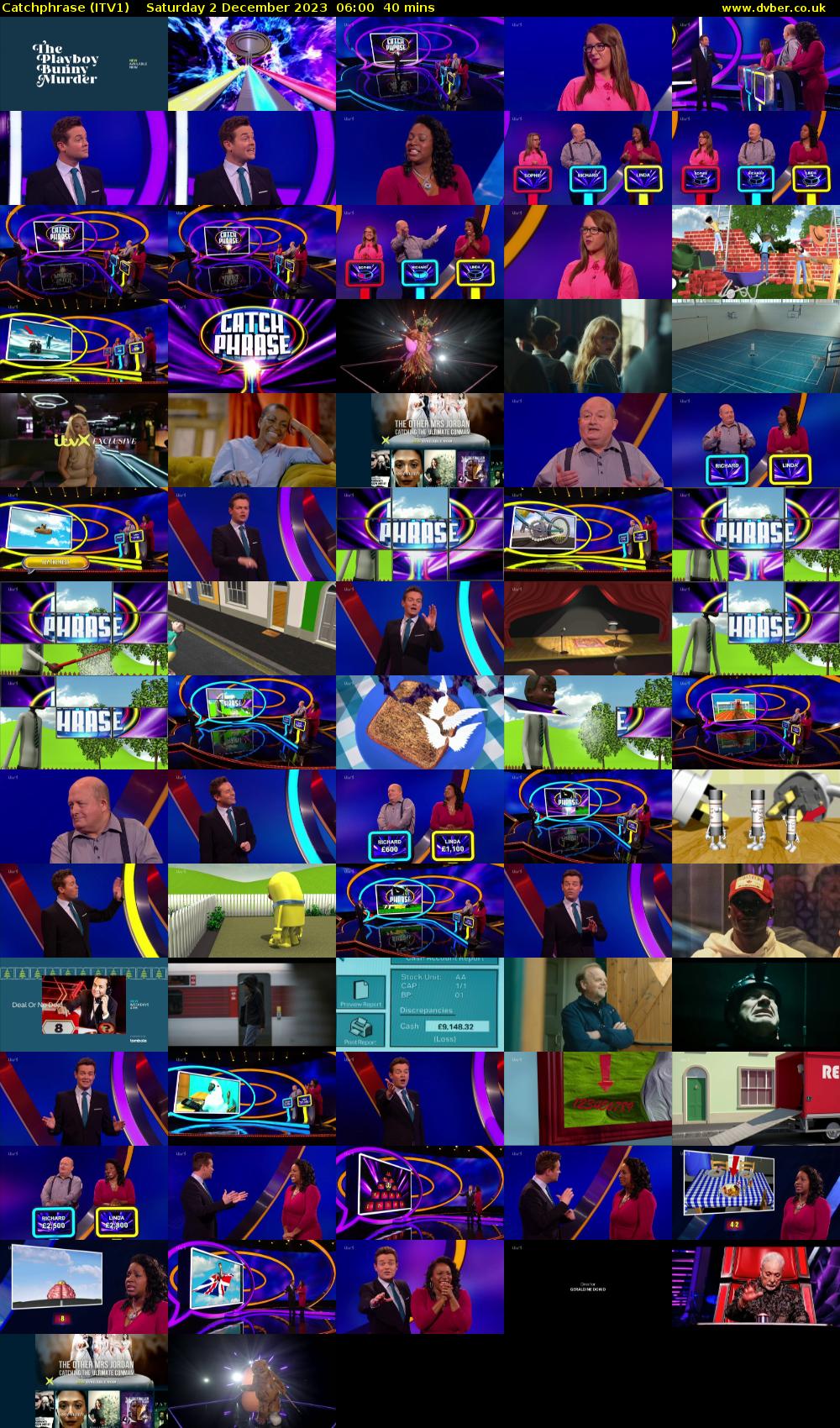 Catchphrase (ITV1) Saturday 2 December 2023 06:00 - 06:40