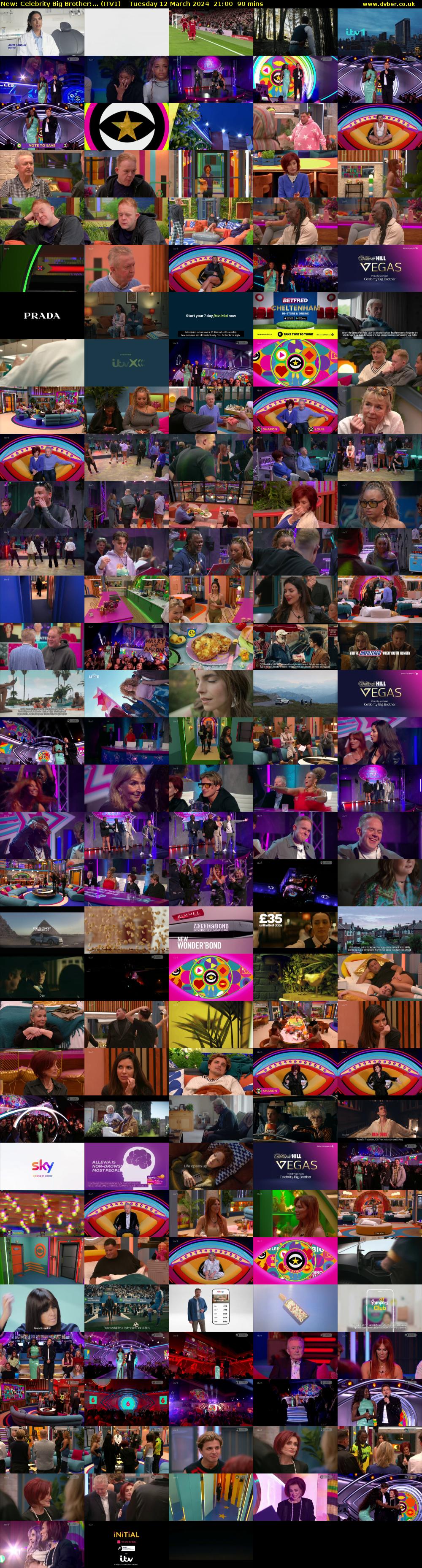 Celebrity Big Brother:... (ITV1) Tuesday 12 March 2024 21:00 - 22:30
