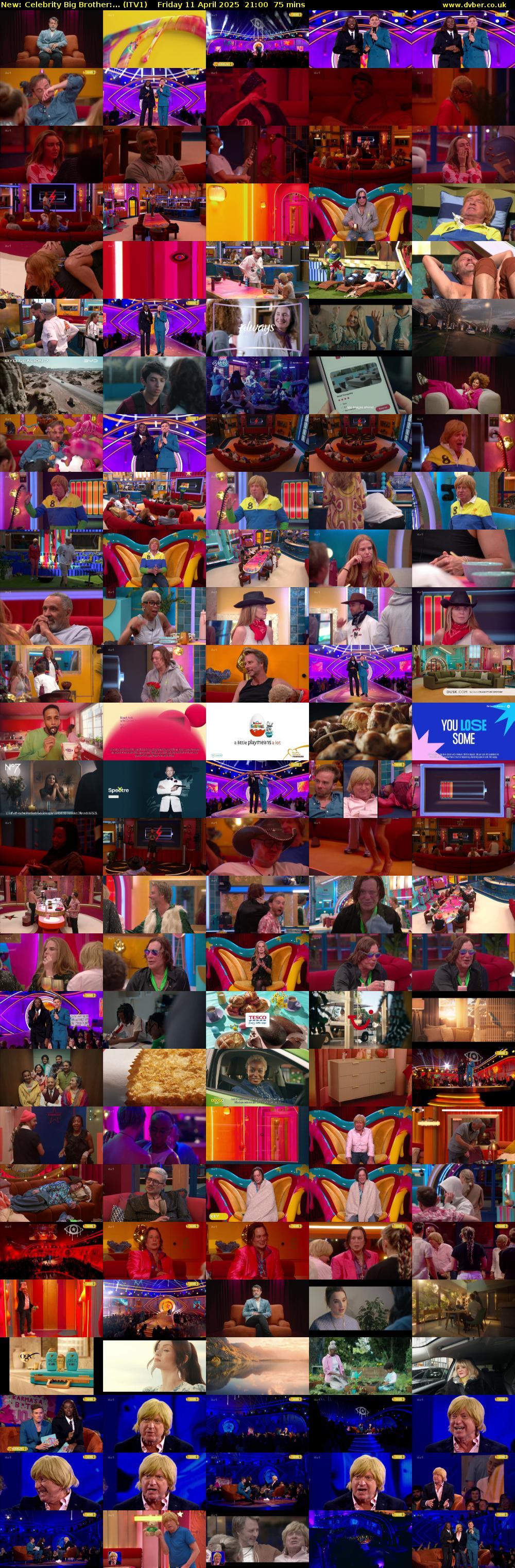 Celebrity Big Brother:... (ITV1) Friday 11 April 2025 21:00 - 22:15