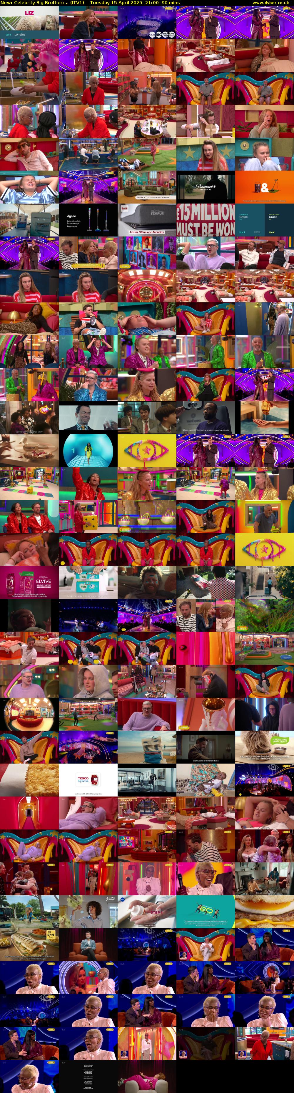 Celebrity Big Brother:... (ITV1) Tuesday 15 April 2025 21:00 - 22:30