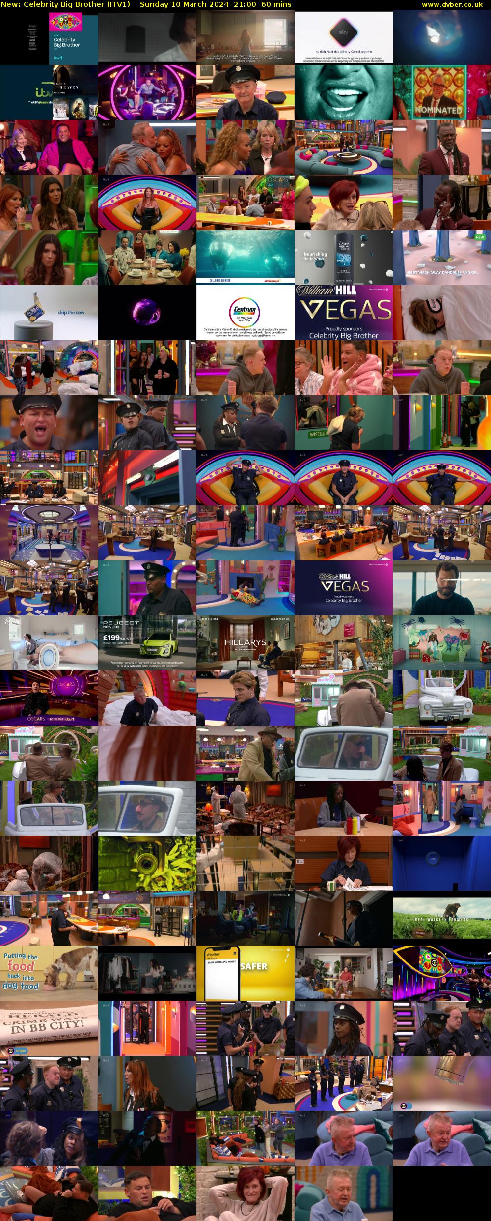Celebrity Big Brother (ITV1) Sunday 10 March 2024 21:00 - 22:00