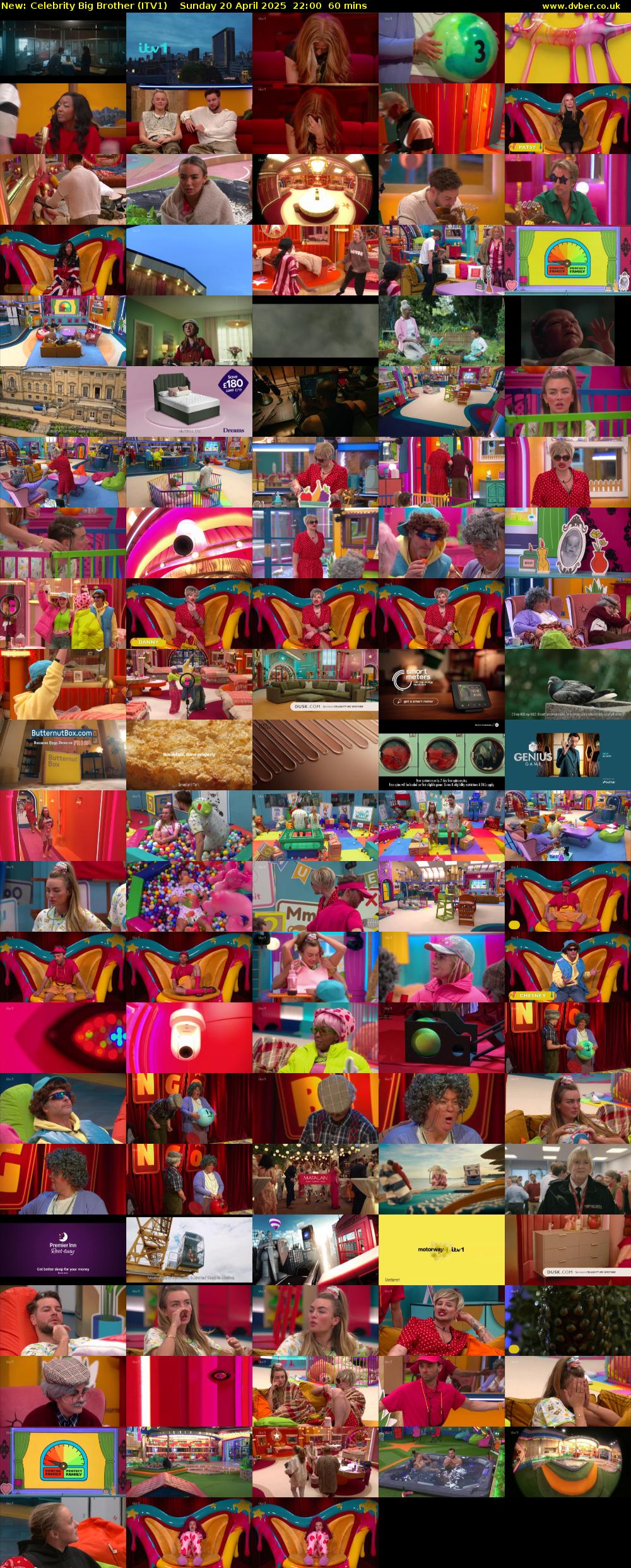 Celebrity Big Brother (ITV1) Sunday 20 April 2025 22:00 - 23:00