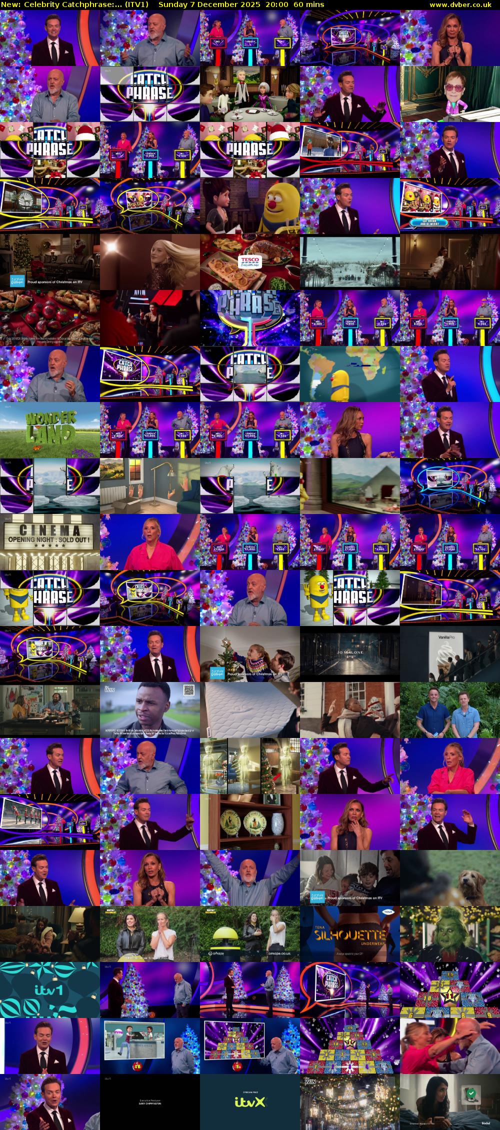 Celebrity Catchphrase:... (ITV1) Sunday 7 December 2025 20:00 - 21:00