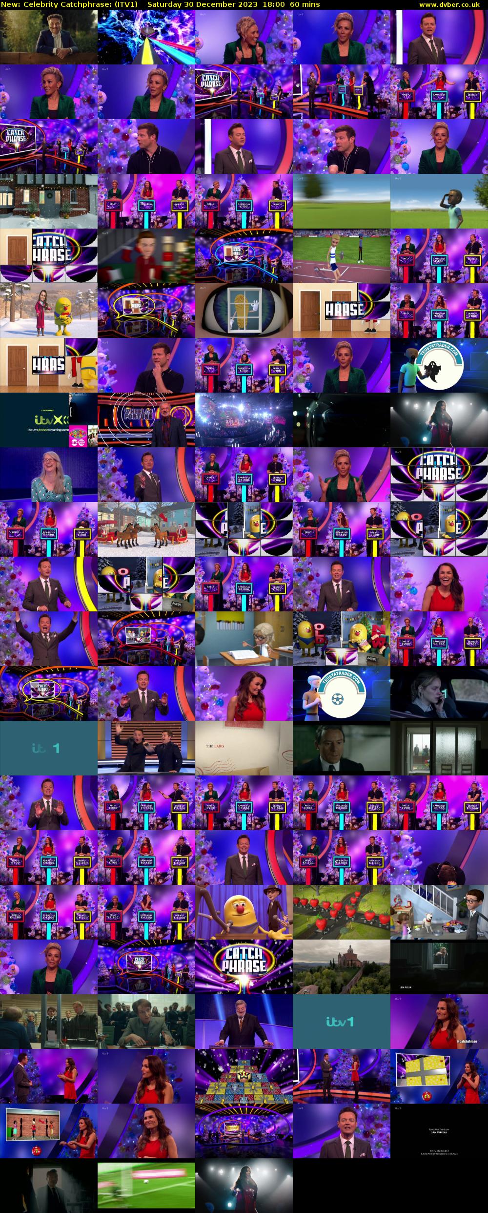 Celebrity Catchphrase: (ITV1) Saturday 30 December 2023 18:00 - 19:00
