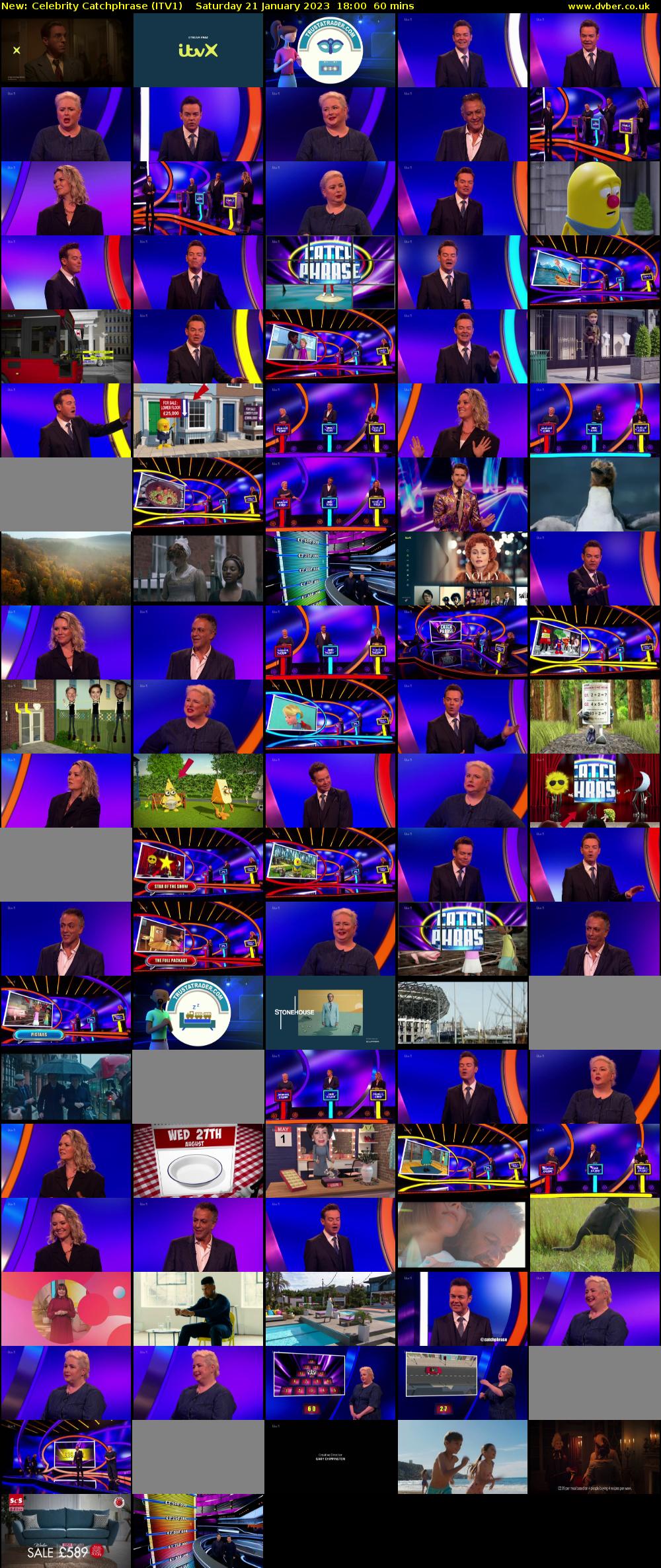 Celebrity Catchphrase (ITV1) Saturday 21 January 2023 18:00 - 19:00