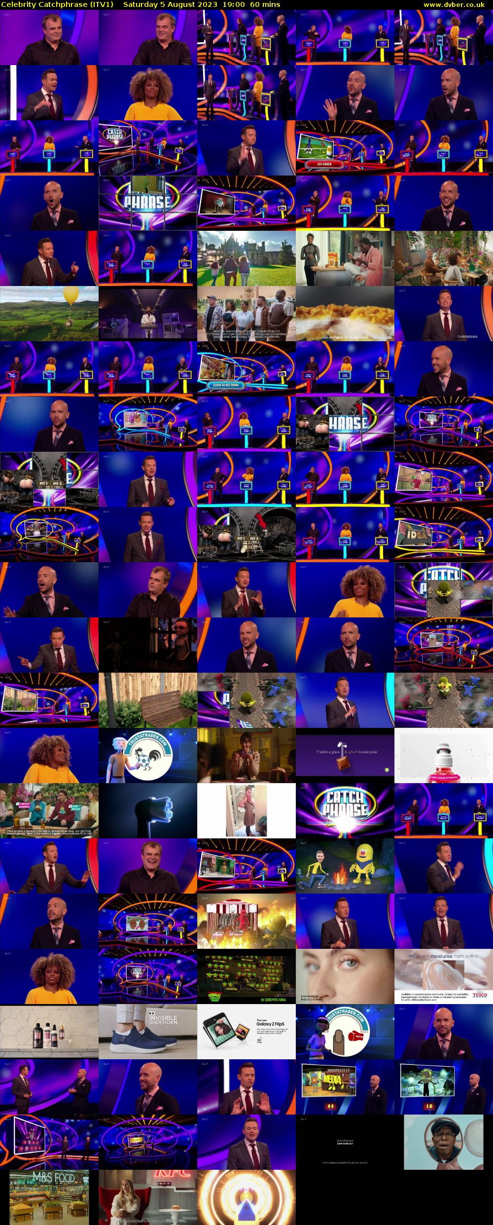 Celebrity Catchphrase (ITV1) Saturday 5 August 2023 19:00 - 20:00