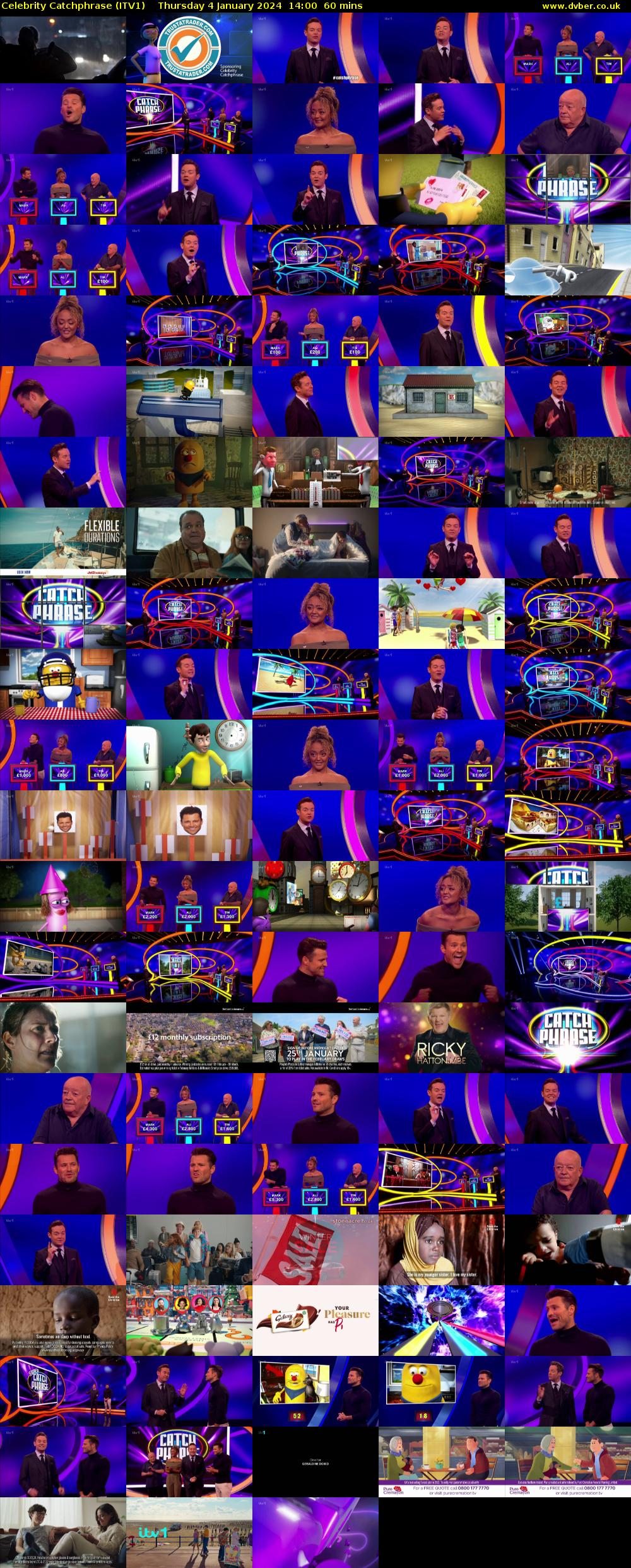 Celebrity Catchphrase (ITV1) Thursday 4 January 2024 14:00 - 15:00