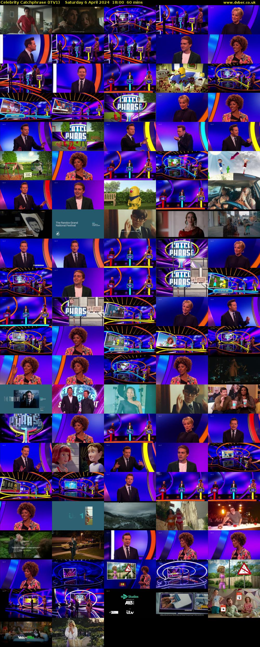 Celebrity Catchphrase (ITV1) Saturday 6 April 2024 18:00 - 19:00