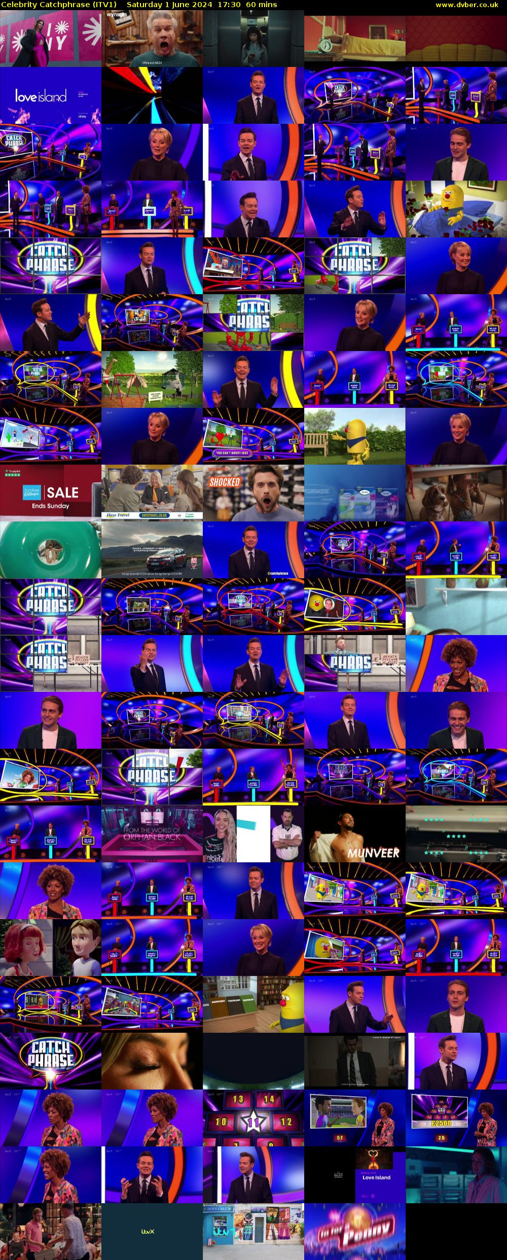 Celebrity Catchphrase (ITV1) Saturday 1 June 2024 17:30 - 18:30
