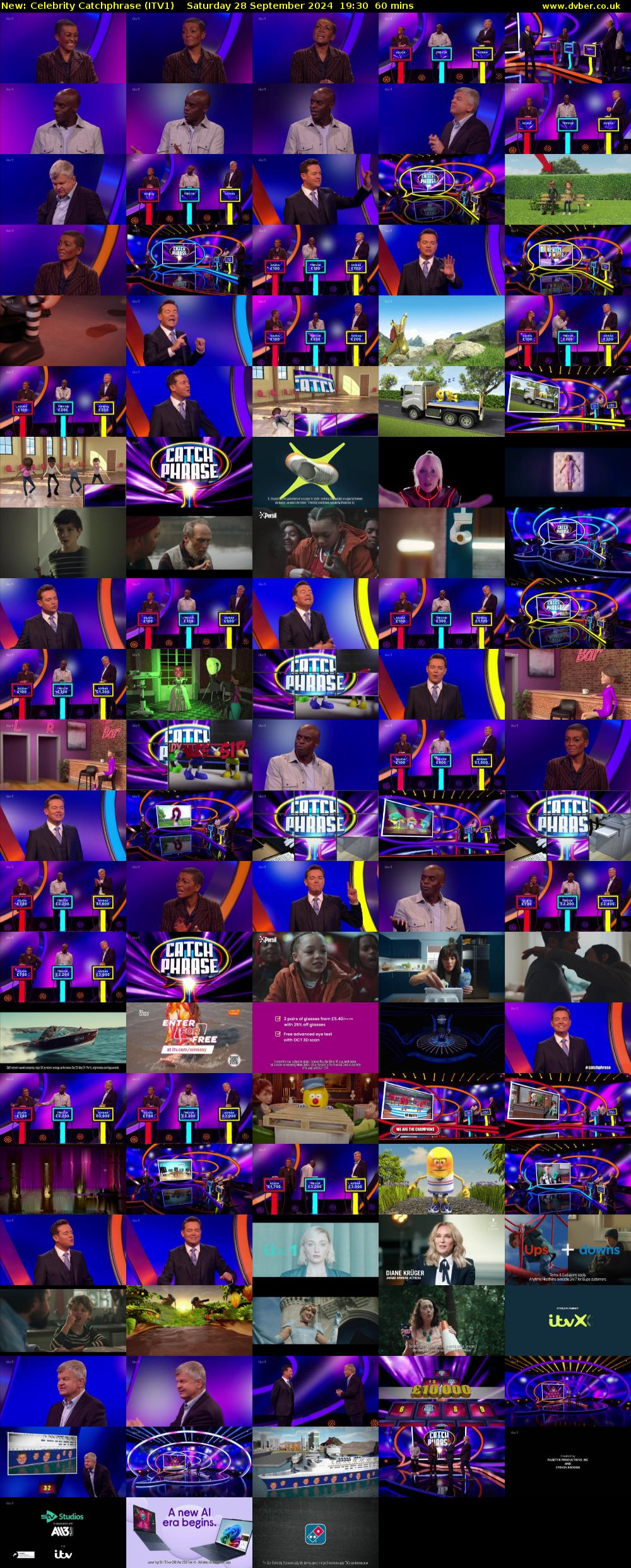 Celebrity Catchphrase (ITV1) Saturday 28 September 2024 19:30 - 20:30