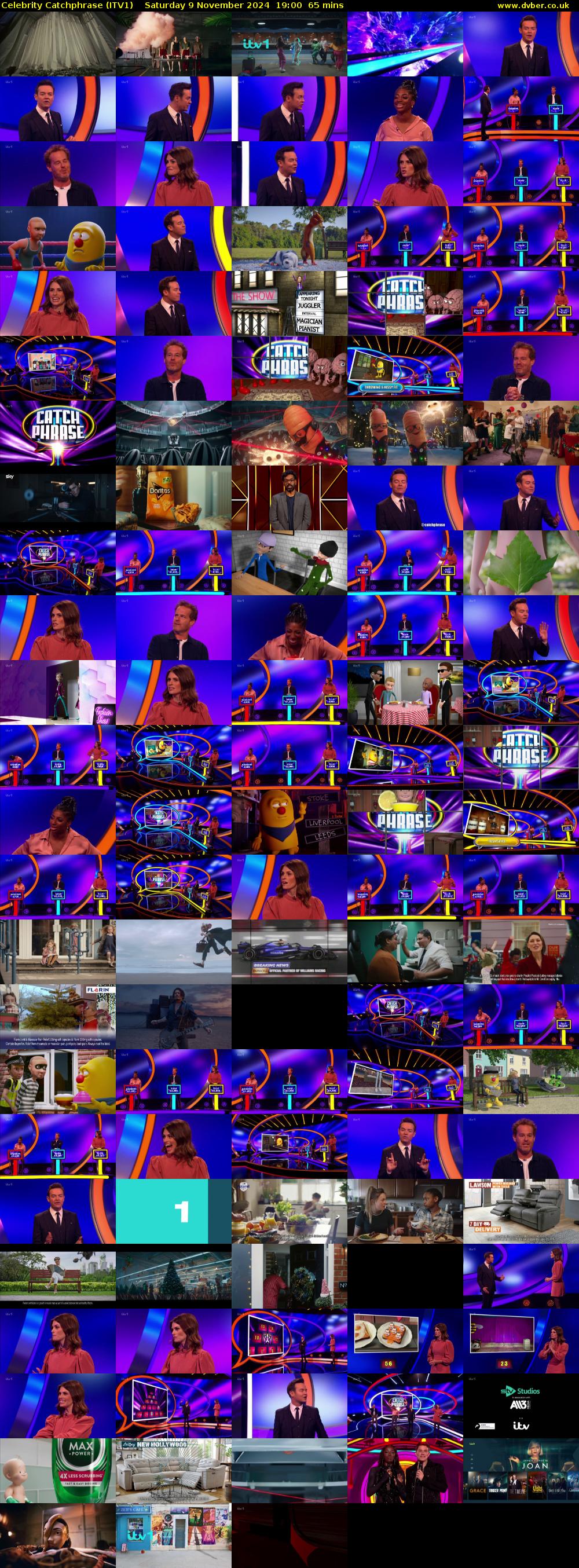 Celebrity Catchphrase (ITV1) Saturday 9 November 2024 19:00 - 20:05