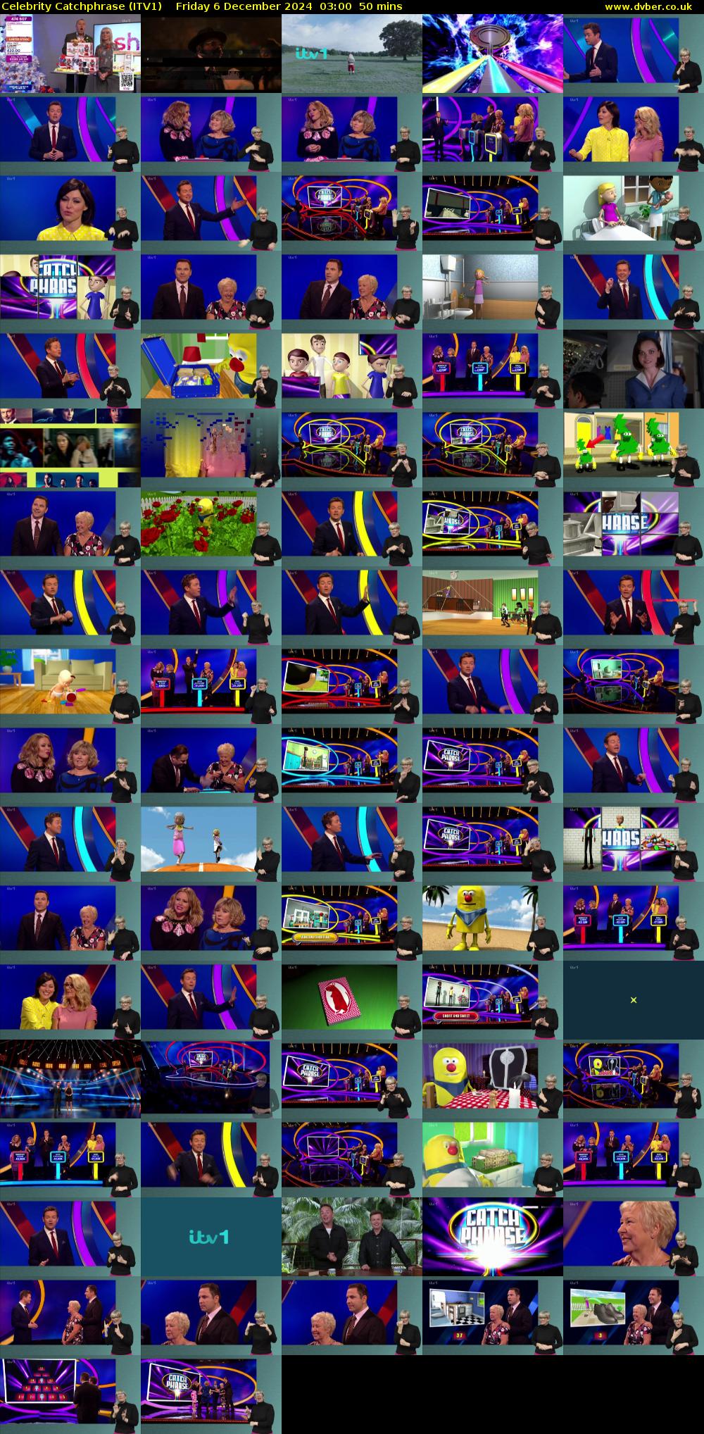 Celebrity Catchphrase (ITV1) Friday 6 December 2024 03:00 - 03:50