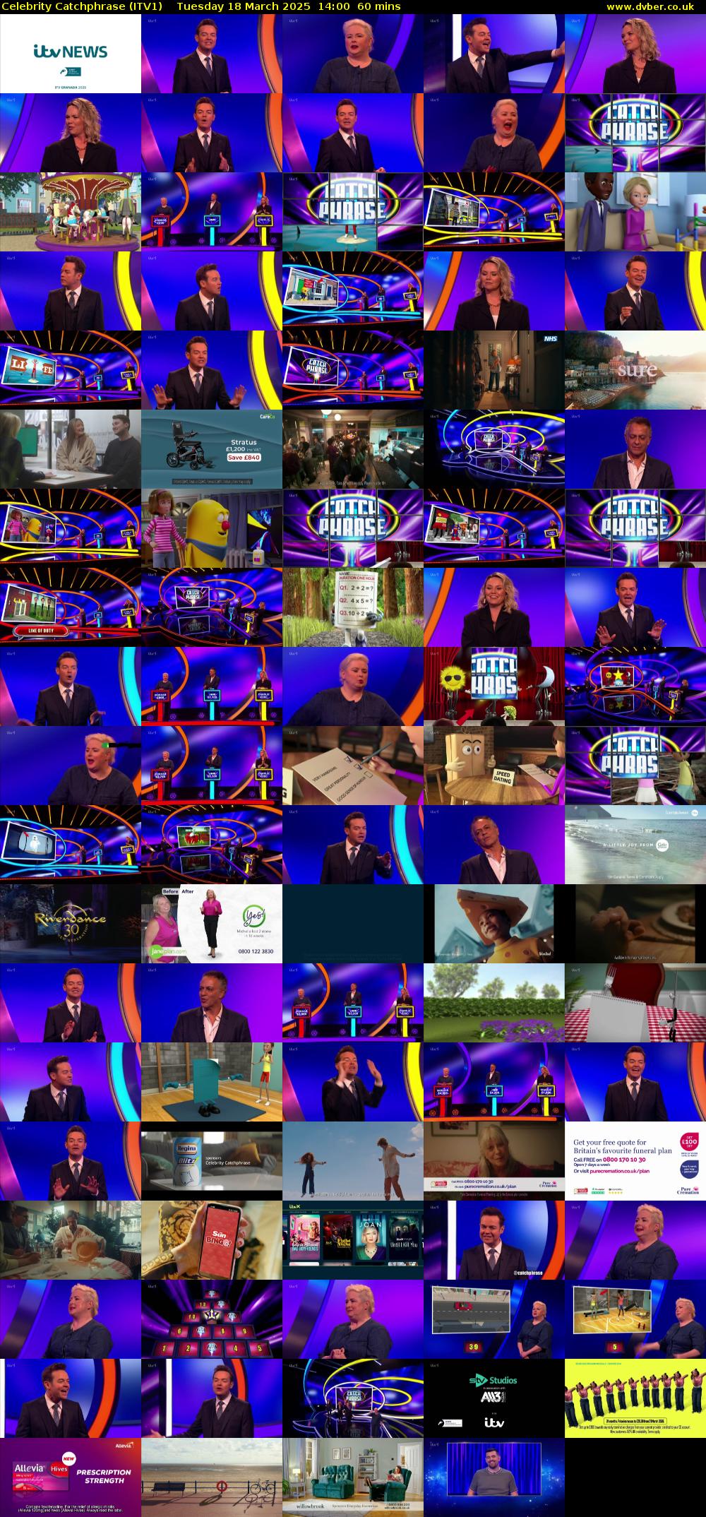 Celebrity Catchphrase (ITV1) Tuesday 18 March 2025 14:00 - 15:00