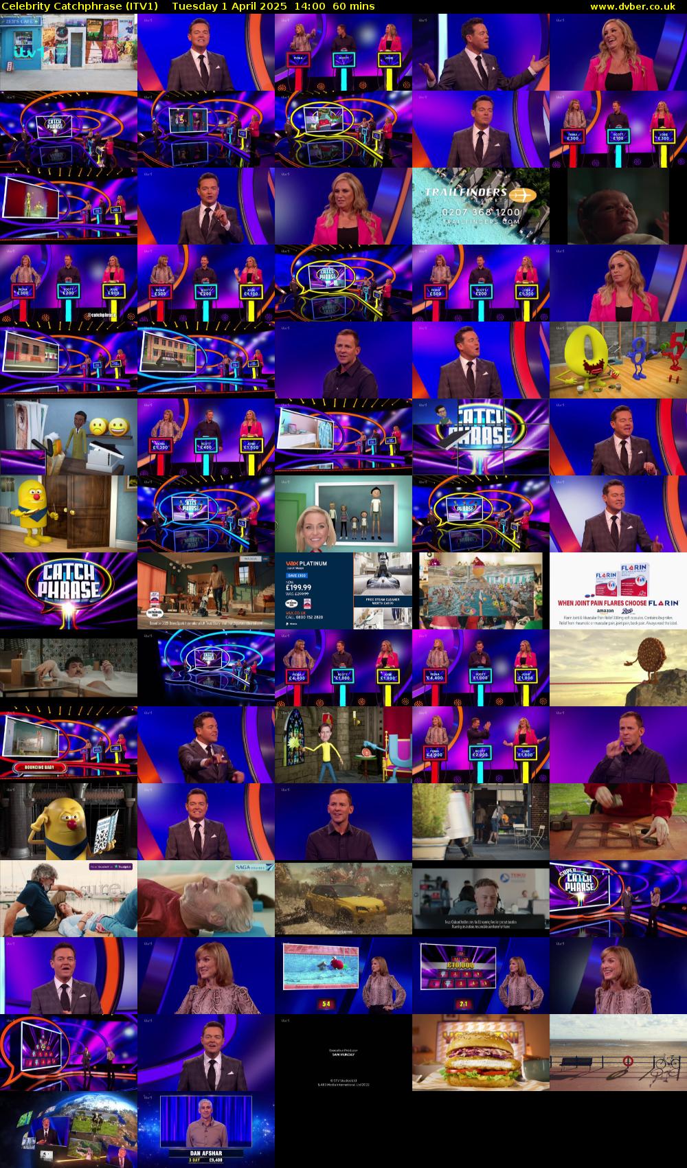 Celebrity Catchphrase (ITV1) Tuesday 1 April 2025 14:00 - 15:00