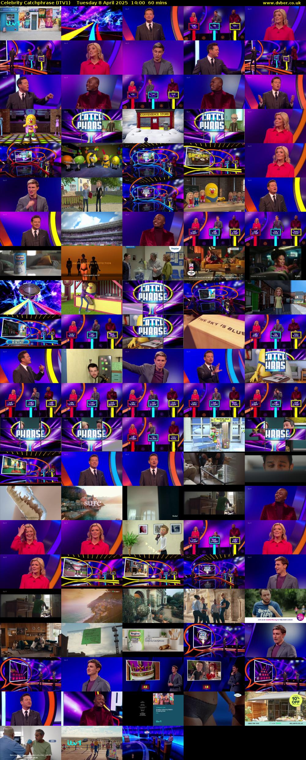 Celebrity Catchphrase (ITV1) Tuesday 8 April 2025 14:00 - 15:00