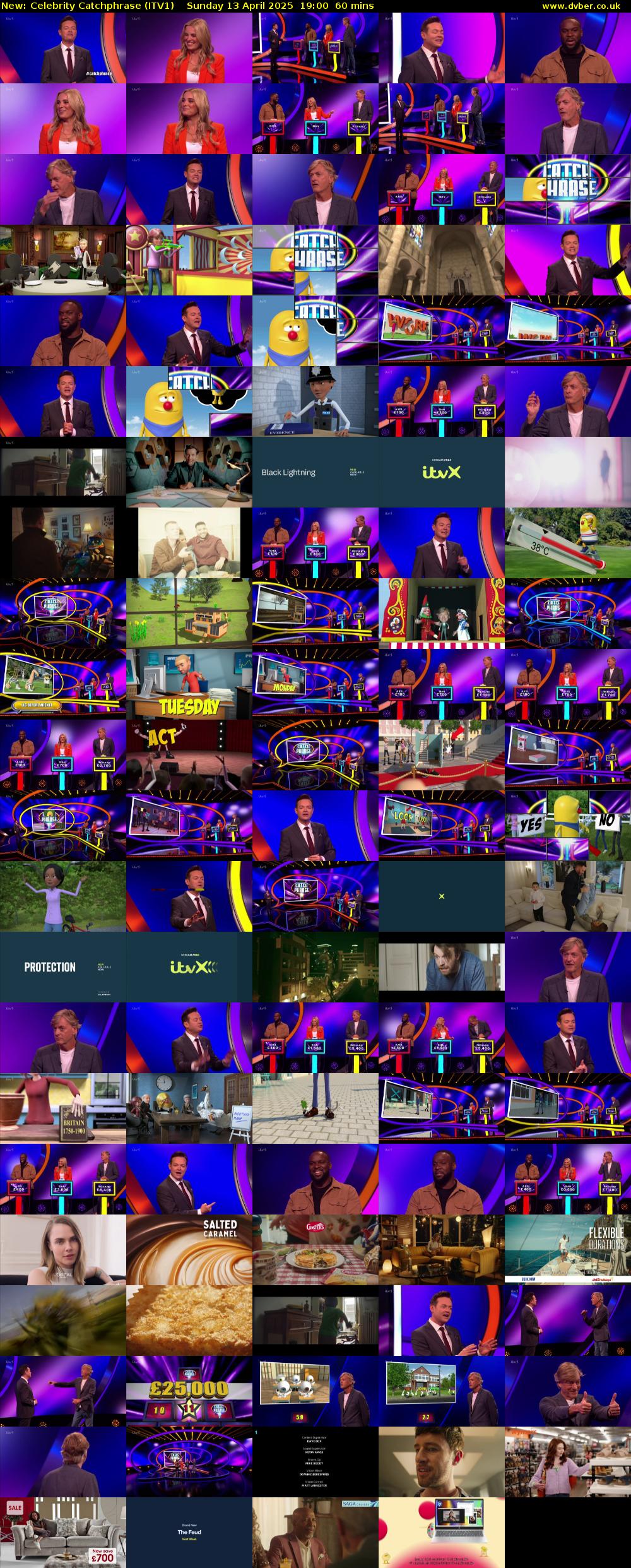 Celebrity Catchphrase (ITV1) Sunday 13 April 2025 19:00 - 20:00