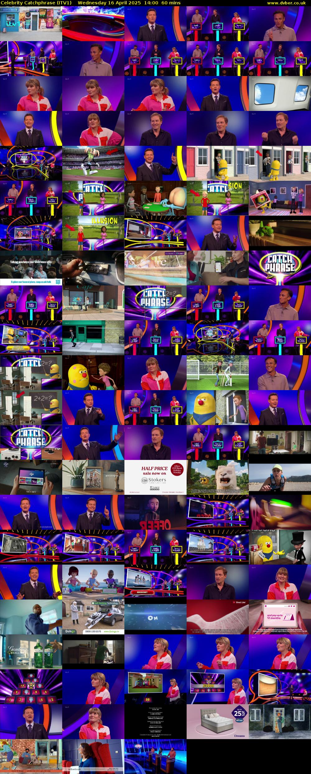 Celebrity Catchphrase (ITV1) Wednesday 16 April 2025 14:00 - 15:00
