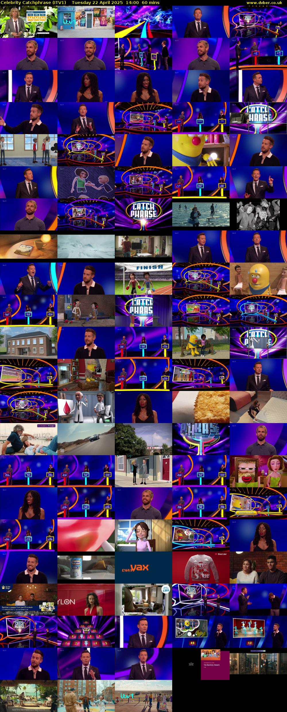 Celebrity Catchphrase (ITV1) Tuesday 22 April 2025 14:00 - 15:00