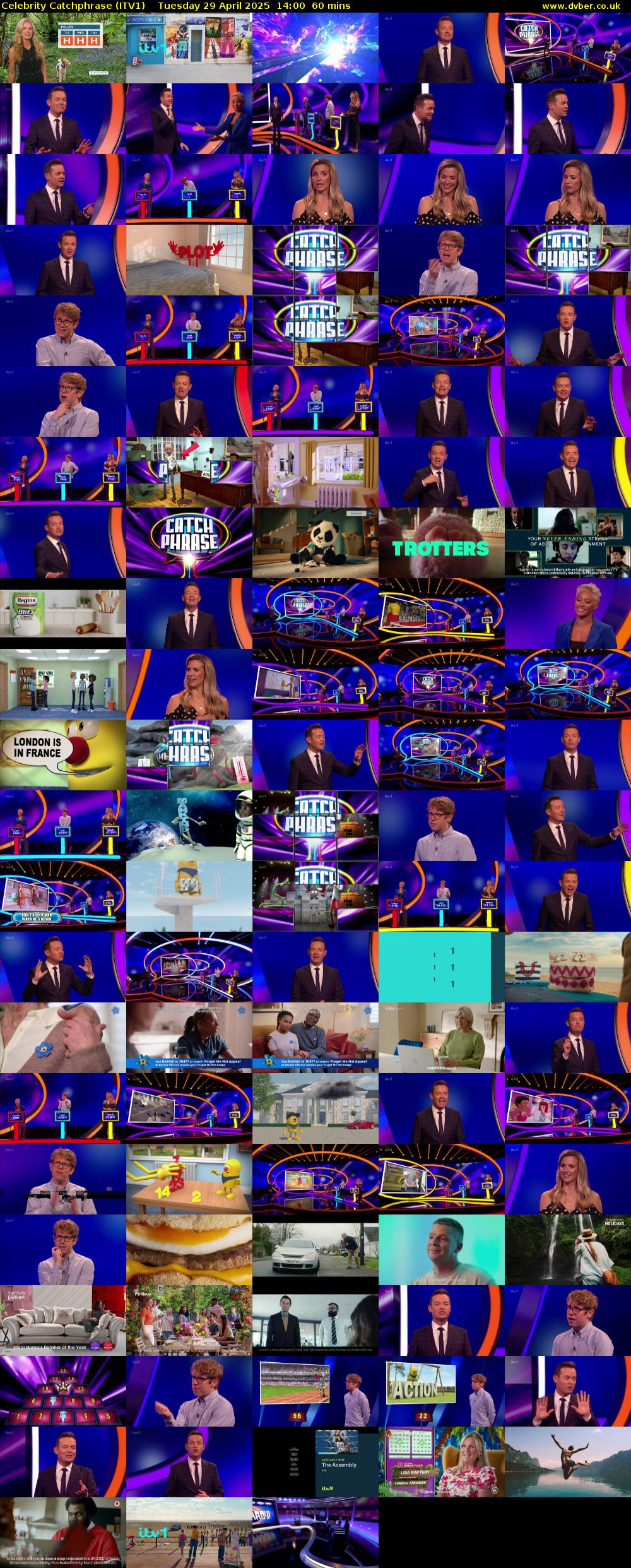 Celebrity Catchphrase (ITV1) Tuesday 29 April 2025 14:00 - 15:00