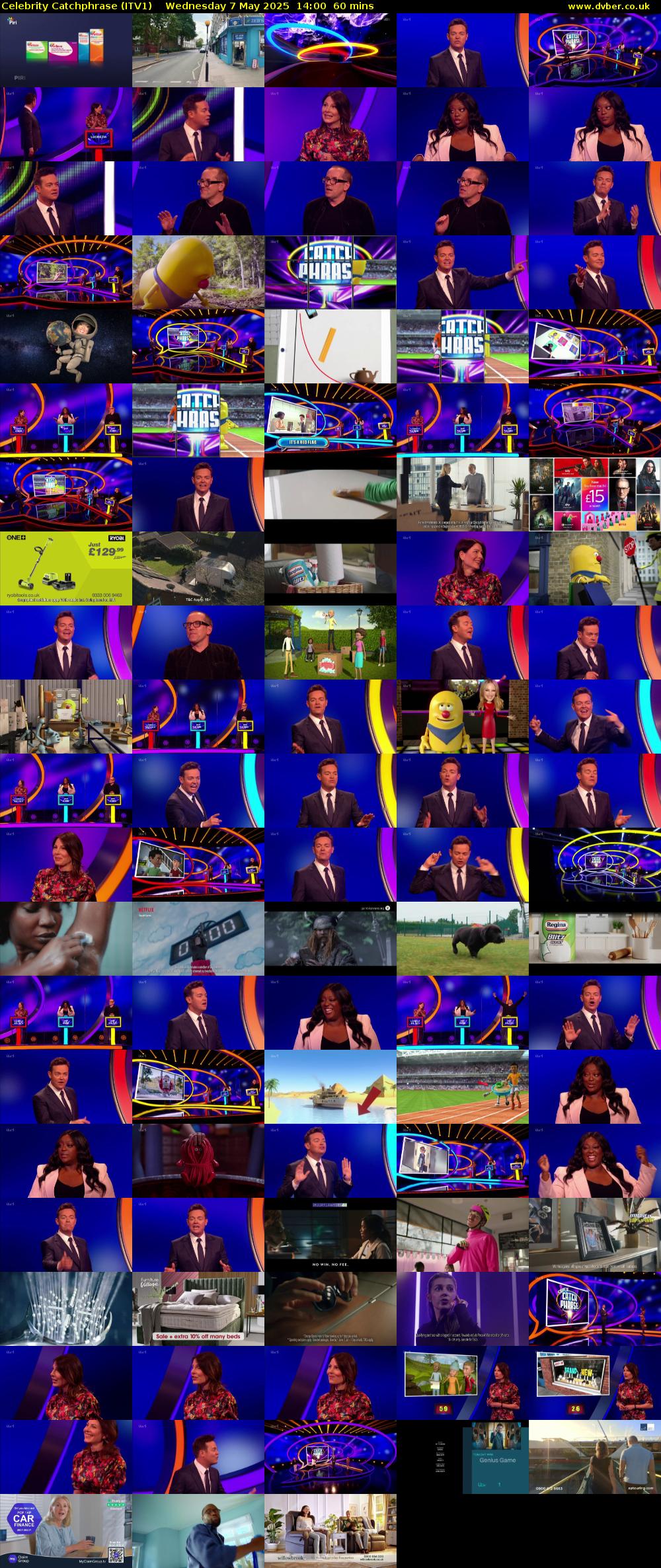Celebrity Catchphrase (ITV1) Wednesday 7 May 2025 14:00 - 15:00