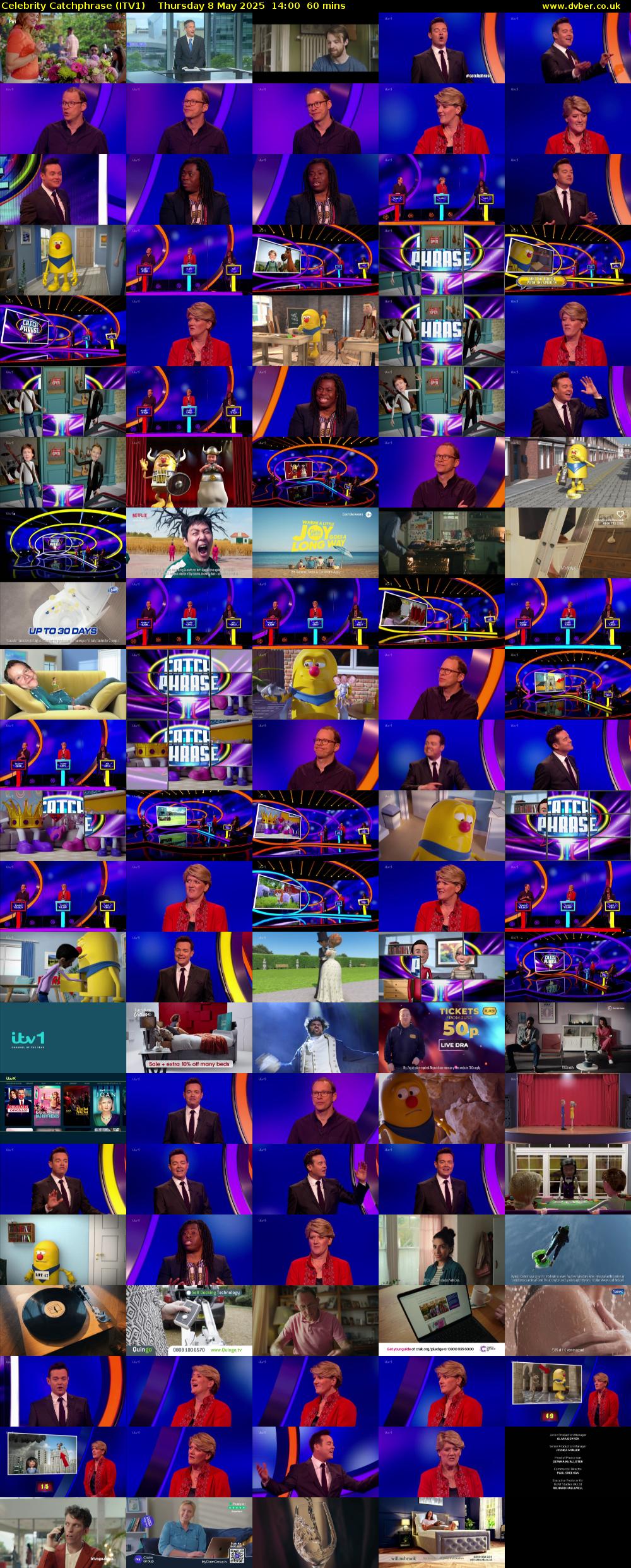Celebrity Catchphrase (ITV1) Thursday 8 May 2025 14:00 - 15:00