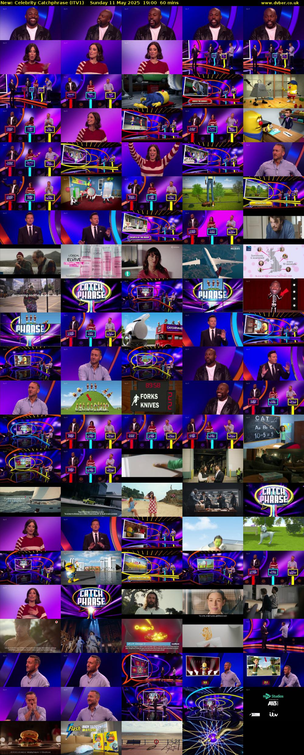 Celebrity Catchphrase (ITV1) Sunday 11 May 2025 19:00 - 20:00