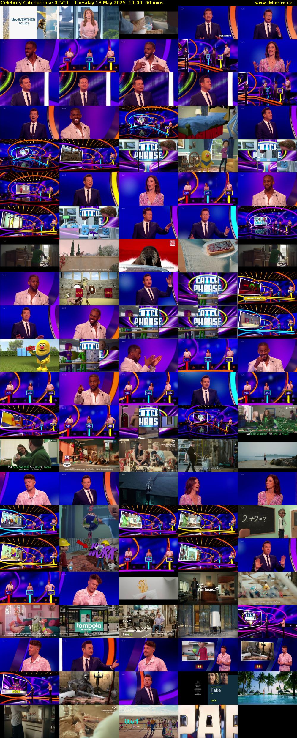 Celebrity Catchphrase (ITV1) Tuesday 13 May 2025 14:00 - 15:00