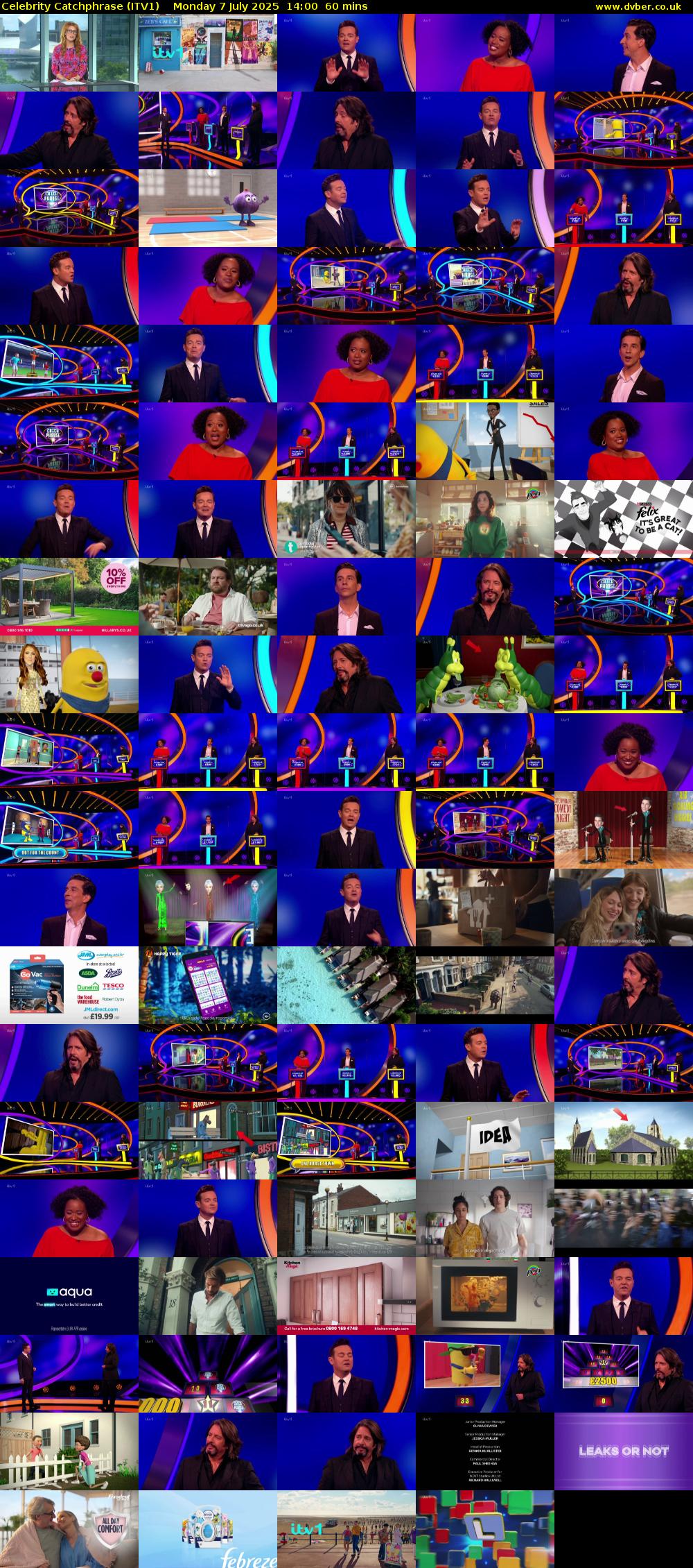 Celebrity Catchphrase (ITV1) Monday 7 July 2025 14:00 - 15:00